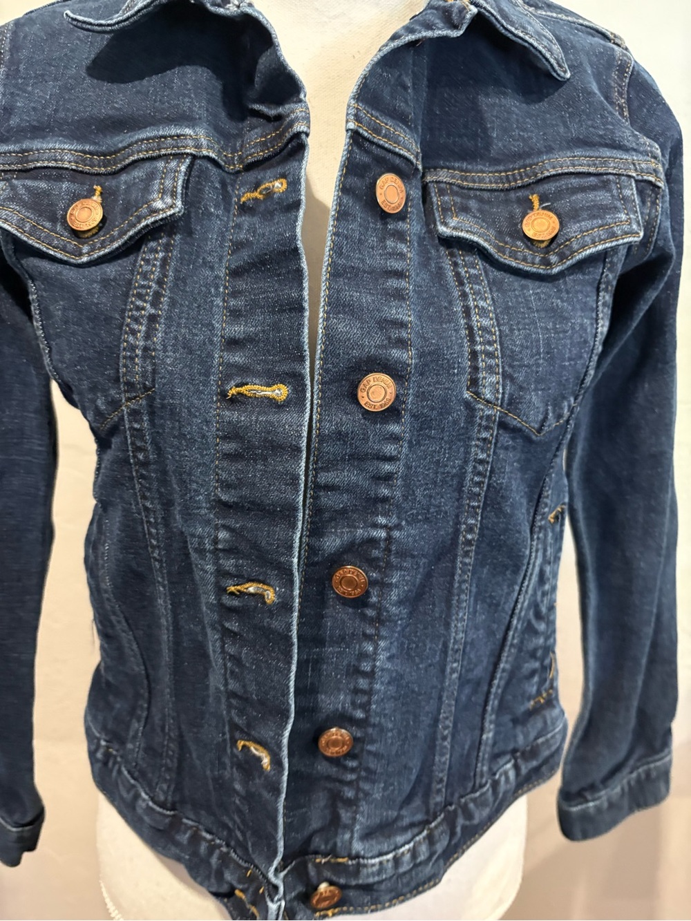 GAP Dark Blue Denim Jacket for Women - Picture 2 of 5